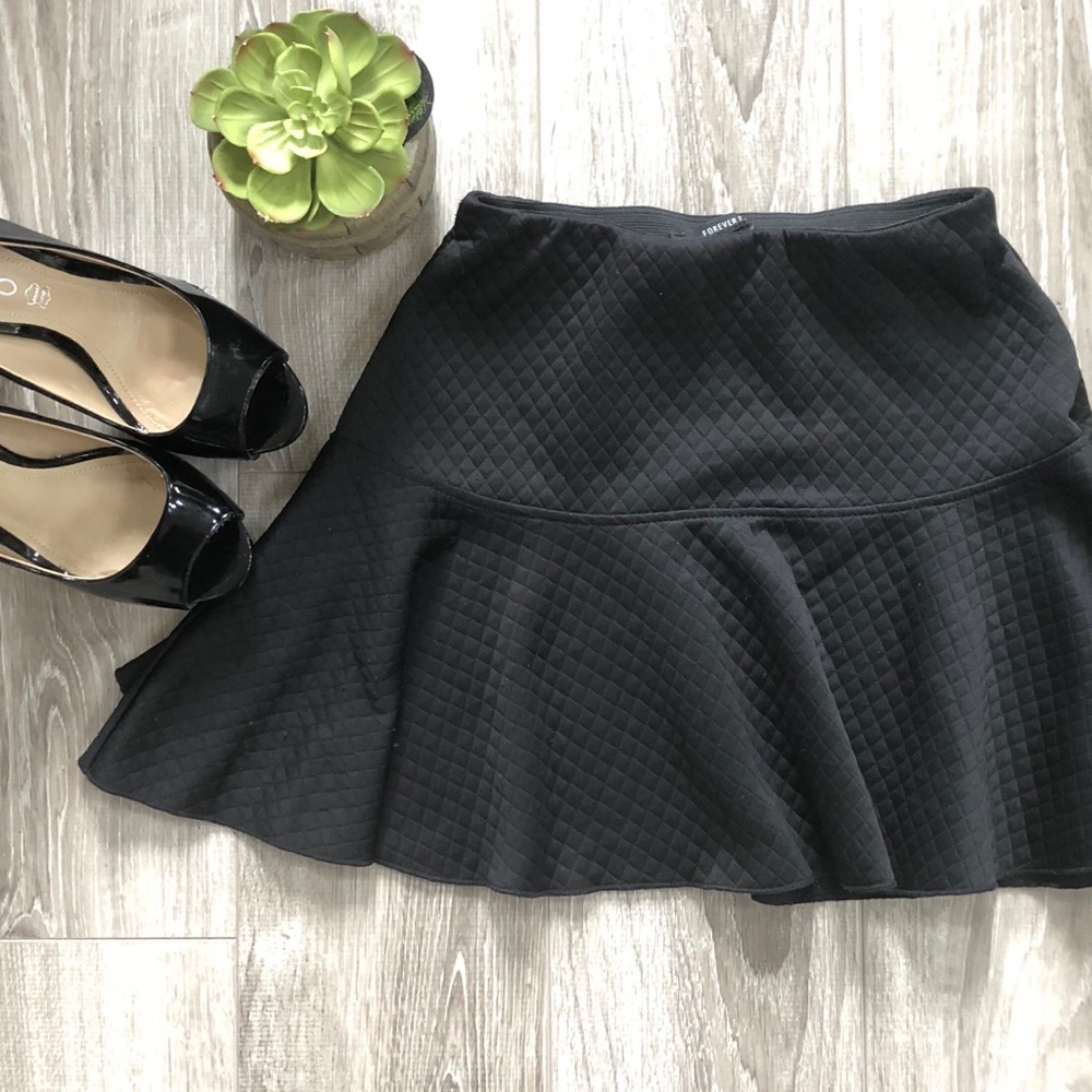 Forever 21 Black Skater Skirt